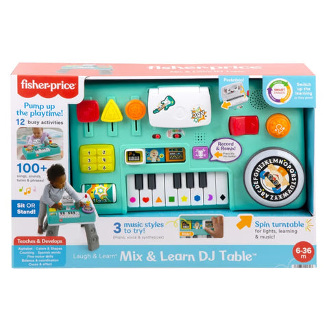 Fisher-Price Laugh & Learn Mix & Learn DJ Table, Musical Learning Toy For Baby & Toddler